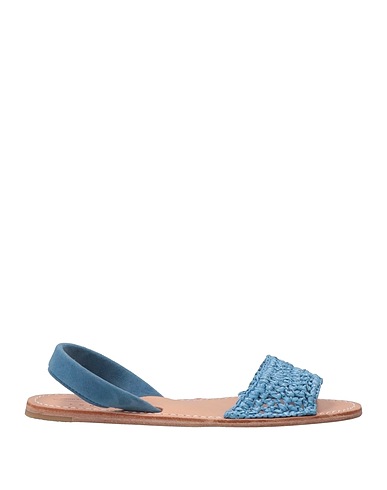 DEL RIO London Sandali Celeste Fibre tessili, Pelle