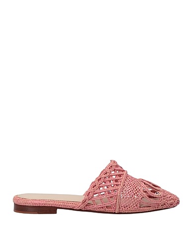 ZYNE Mules and clogs Pink Natural raffia
