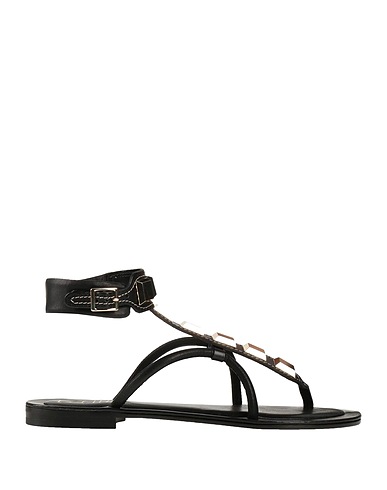 CÉCILE Flip flops Black Soft Leather