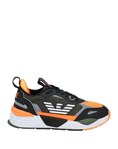 EA7 Sneakers Orange 100% Polyester, Polyurethane