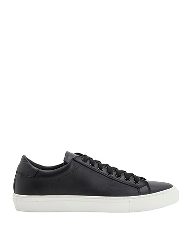 8 by YOOX Sneakers LEATHER LOW-TOP SNEAKERS
 Black 100% Calfskin