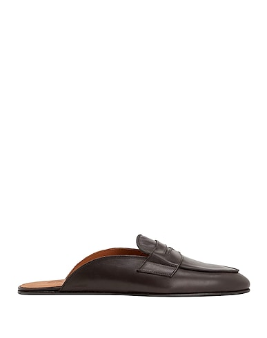 8 by YOOX Mules y zuecos LEATHER PENNY MULES
 Café 100% Piel de ternera