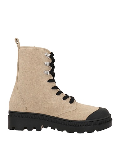 LIVIANA CONTI Ankle boot Sand Leather, Textile fibers