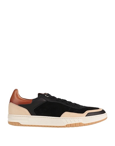 DUNHILL Sneakers Black Leather, Textile fibres