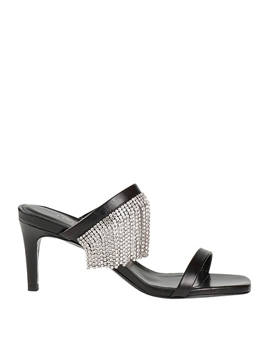 TWINSET Sandals Black Soft Leather