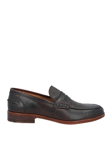 DANIELE ALESSANDRINI HOMME Loafers Dark brown Soft Leather