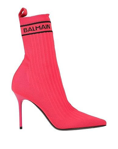 BALMAIN Ankle boot Coral 70% Elastane, 30% Polyester