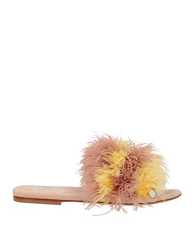 POLLY PLUME Sandals Yellow Textile fibres