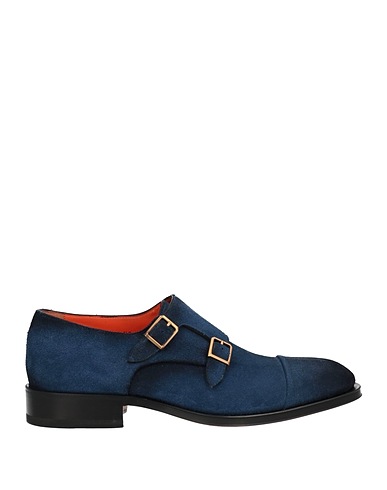SANTONI Loafers Navy blue Leather