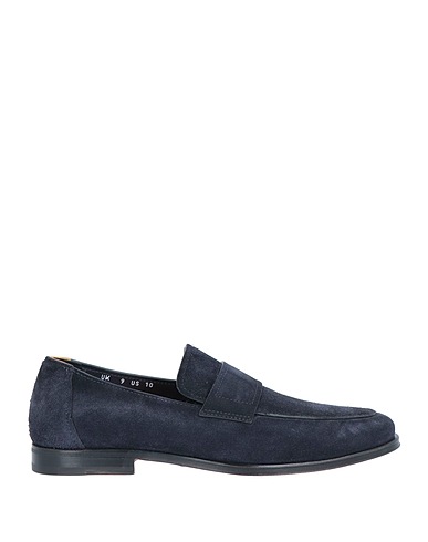 SANTONI Loafers Navy blue Soft Leather