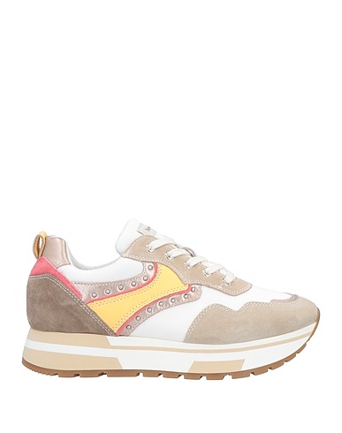NERO GIARDINI Sneakers Beige Soft Leather, Textile fibers