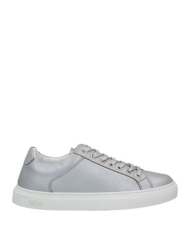 MCM Sneakers Silver Soft Leather, Textile fibres