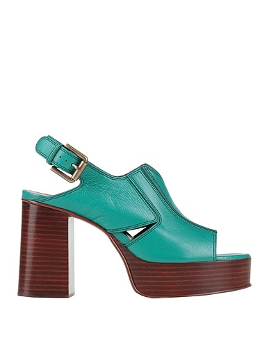 SEE BY CHLOÉ Sandali Verde smeraldo 100% Pelle di capra