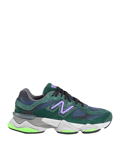 NEW BALANCE Sneakers 9060 Vert foncé Cuir, Fibres textiles