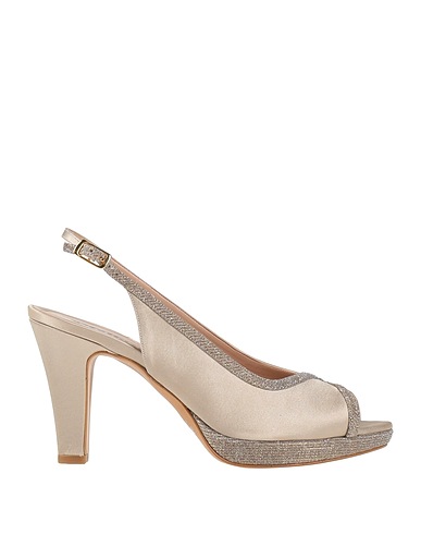 MELLUSO Sandals Beige Textile fibres