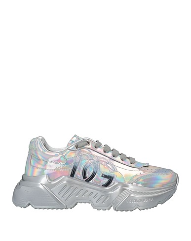 DOLCE&GABBANA Sneakers Silver 100% Calfskin