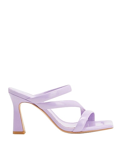 8 by YOOX Sandali POLISHED LEATHER HIGH-HEEL MULES
 Lilla 100% Pelle di vitello