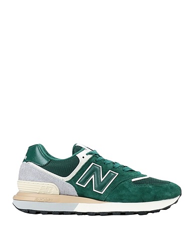 NEW BALANCE Sneakers 574 Emerald green Soft Leather, Textile fibers