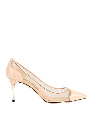 SERGIO ROSSI Pump Light pink Leather, Textile fibers