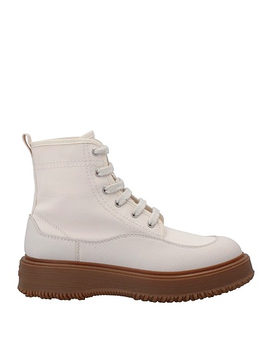 HOGAN Ankle boot 3R White Textile fibres