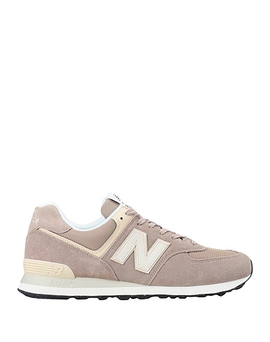 NEW BALANCE Sneakers 574 Taupe Soft Leather, Textile fibers