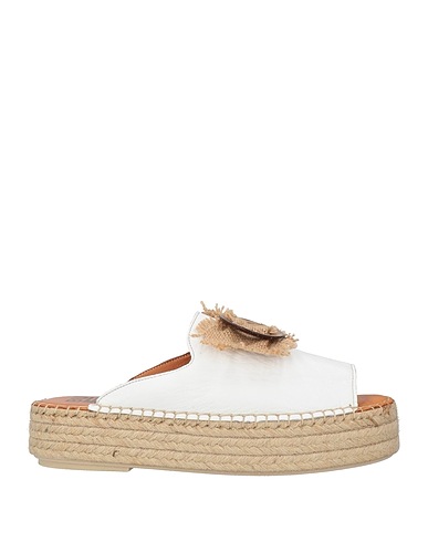 BUENO Espadrilles White Soft Leather