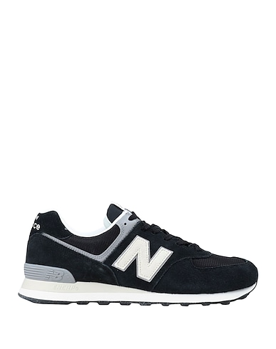 NEW BALANCE Sneakers 574 Schwarz Leder, Gewebefasern