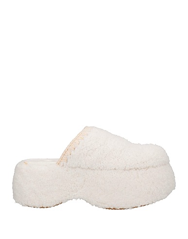 MOU Mules and clogs Off white Textile fibres