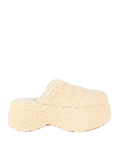 MOU Mules y zuecos Beige Fibras textiles