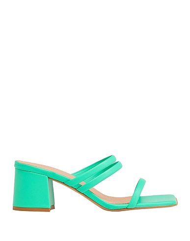8 by YOOX Sandali LEATHER STRIPE SANDAL
 Verde 100% Pelle