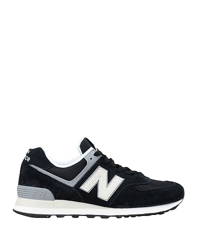NEW BALANCE Sneakers 574 Black Soft Leather, Textile fibers