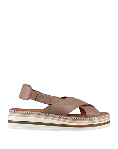 BUENO Sandals Khaki Leather