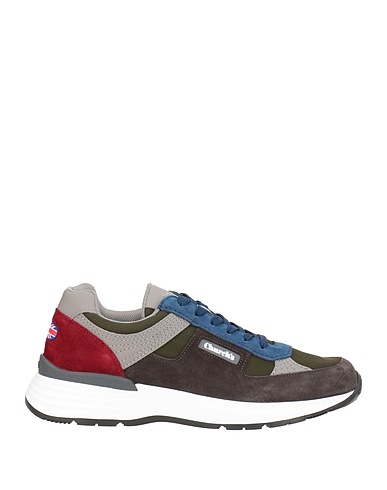 CHURCH'S Sneakers Dark green Textile fibers, Leather