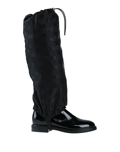 CASADEI Boots Black Textile fibers, Soft Leather