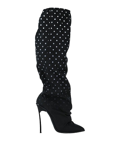 CASADEI Boots Black Textile fibres, Soft Leather