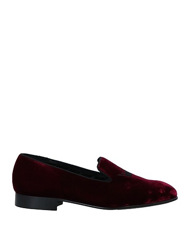 CHURCH'S Loafers Burgundy Textile fibers