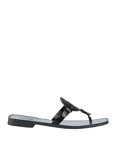 KARL LAGERFELD Infradito SKOOT RING LOGO TOE POST
 Nero 100% Pelle di bovino