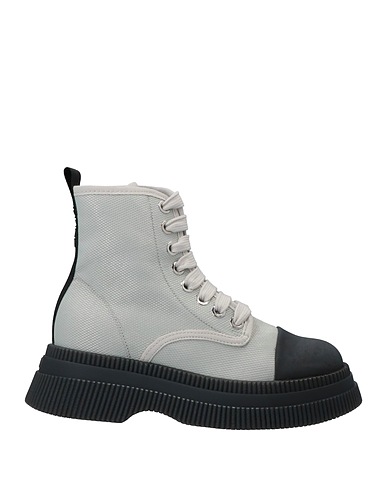 GANNI Ankle boot Light grey Textile fibers