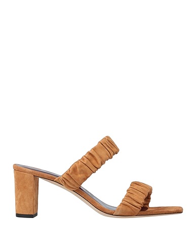STAUD Sandals FRANKIE RUCHED SANDAL
 Camel 100% Cow leather