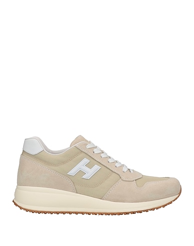 HOGAN Sneakers Beige Leather, Textile fibres
