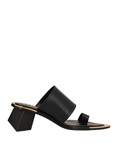 JIL SANDER Flip flops Black Calfskin
