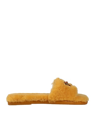 TORY BURCH Sandals Yellow Shearling