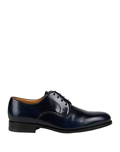CLAUDIO MARINI Laced shoes Midnight blue Soft Leather