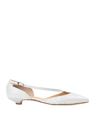 L'ARIANNA Ballet flats White Synthetic fibers, Soft Leather