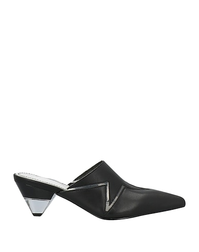 GAUDÌ Mules und Clogs Schwarz Leder, Andere Fasern