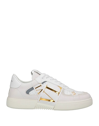 VALENTINO GARAVANI Sneakers White Soft Leather, Textile fibers