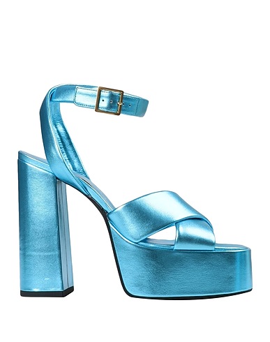 GIAMPAOLO VIOZZI Sandals Azure 100% Sheepskin