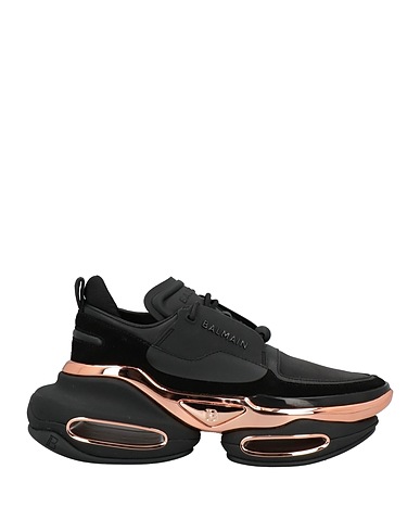 BALMAIN Sneakers Black Bovine leather, Polyester, Thermoplastic polyurethane, Polyurethane