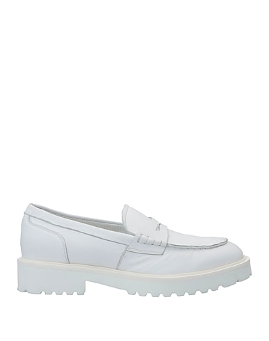 DOUCAL'S Loafers White Soft Leather
