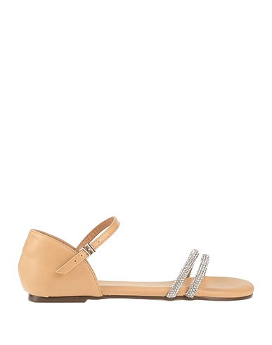 SCHUTZ Sandali Beige Pelle, Fibre tessili